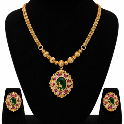 Green Stone Antique Necklace