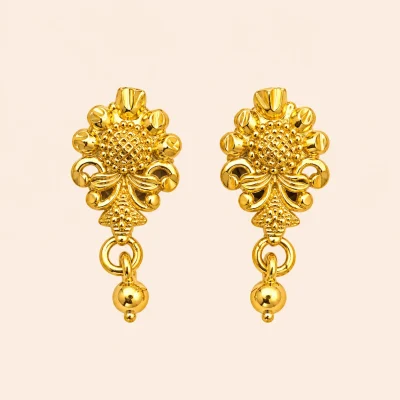 Traditional Floral Drop Earrings