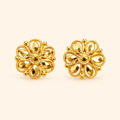 Golden Lotus Earring