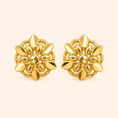 Golden Petal Earring