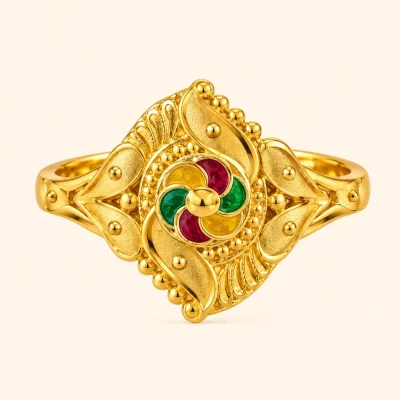 Royal Floral Multicolor Ring