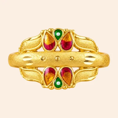 Royal Pink Green Stone Ring