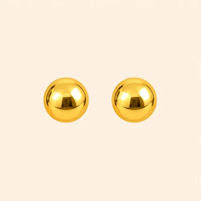 Golden Pearl Stud Earring