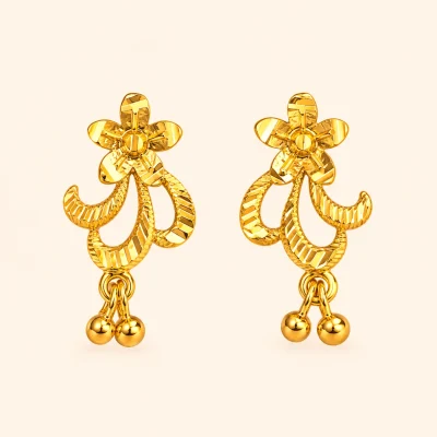 Elegant Floral Drop Earrings