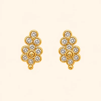 CZ Stone Stud Earring