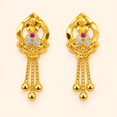 Teardrop Long Chain Earring